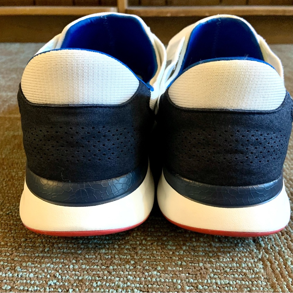 Kizik Men's White Navy Lima Casual Slip On Sneakers, size 15 WIDE 2E Wms 16.5 EE - Picture 8 of 11